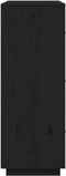vidaXL - Hoge - kast - 67x40x108,5 - cm - massief - grenenhout - zwart