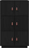 vidaXL - Hoge - kast - 67x40x108,5 - cm - massief - grenenhout - zwart