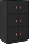 vidaXL - Hoge - kast - 67x40x108,5 - cm - massief - grenenhout - zwart
