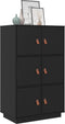 vidaXL - Hoge - kast - 67x40x108,5 - cm - massief - grenenhout - zwart