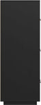 vidaXL - Hoge - kast - 67x40x108,5 - cm - massief - grenenhout - zwart