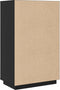 vidaXL - Hoge - kast - 67x40x108,5 - cm - massief - grenenhout - zwart