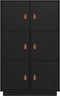 vidaXL - Hoge - kast - 67x40x108,5 - cm - massief - grenenhout - zwart