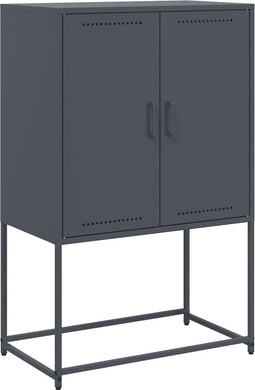 vidaXL - Hoge - kast - 68,5x38,5x107 - cm - staal - antracietkleurig