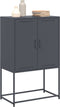 vidaXL - Hoge - kast - 68,5x38,5x107 - cm - staal - antracietkleurig