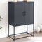 vidaXL - Hoge - kast - 68,5x38,5x107 - cm - staal - antracietkleurig