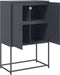 vidaXL - Hoge - kast - 68,5x38,5x107 - cm - staal - antracietkleurig