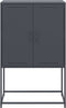vidaXL - Hoge - kast - 68,5x38,5x107 - cm - staal - antracietkleurig