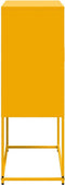 vidaXL - Hoge - kast - 68,5x38,5x107 - cm - staal - mosterdgeel