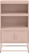 vidaXL - Hoge - kast - 68,5x38,5x107 - cm - staal - mosterdgeel