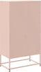 vidaXL - Hoge - kast - 68,5x38,5x107 - cm - staal - mosterdgeel