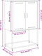 vidaXL - Hoge - kast - 68,5x38,5x107 - cm - staal - mosterdgeel