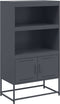 vidaXL - Hoge - kast - 68,5x38,5x107 - cm - staal - olijfgroen