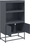 vidaXL - Hoge - kast - 68,5x38,5x107 - cm - staal - olijfgroen