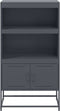 vidaXL - Hoge - kast - 68,5x38,5x107 - cm - staal - olijfgroen