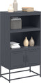 vidaXL - Hoge - kast - 68,5x38,5x107 - cm - staal - olijfgroen
