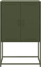 vidaXL - Hoge - kast - 68,5x38,5x107 - cm - staal - olijfgroen
