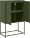 vidaXL - Hoge - kast - 68,5x38,5x107 - cm - staal - olijfgroen