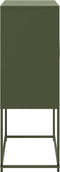 vidaXL - Hoge - kast - 68,5x38,5x107 - cm - staal - olijfgroen