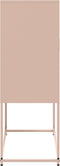 vidaXL - Hoge - kast - 68,5x38,5x107 - cm - staal - roze