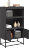 vidaXL - Hoge - kast - 68,5x38,5x107 - cm - staal - roze