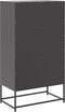 vidaXL - Hoge - kast - 68,5x38,5x107 - cm - staal - roze