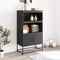 vidaXL - Hoge - kast - 68,5x38,5x107 - cm - staal - roze
