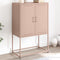 vidaXL - Hoge - kast - 68,5x38,5x107 - cm - staal - roze