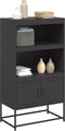 vidaXL - Hoge - kast - 68,5x38,5x107 - cm - staal - roze