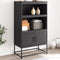 vidaXL - Hoge - kast - 68,5x38,5x107 - cm - staal - roze