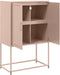 vidaXL - Hoge - kast - 68,5x38,5x107 - cm - staal - roze