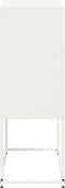 vidaXL - Hoge - kast - 68,5x38,5x107 - cm - staal - wit