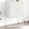 vidaXL - Hoge - kast - 68,5x38,5x107 - cm - staal - wit