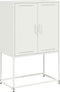 vidaXL - Hoge - kast - 68,5x38,5x107 - cm - staal - wit