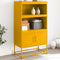 vidaXL - Hoge - kast - 68,5x38,5x107 - cm - staal - wit