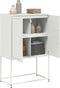 vidaXL - Hoge - kast - 68,5x38,5x107 - cm - staal - wit