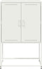 vidaXL - Hoge - kast - 68,5x38,5x107 - cm - staal - wit