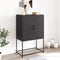 vidaXL - Hoge - kast - 68,5x38,5x107 - cm - staal - zwart