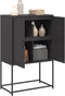 vidaXL - Hoge - kast - 68,5x38,5x107 - cm - staal - zwart