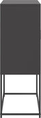 vidaXL - Hoge - kast - 68,5x38,5x107 - cm - staal - zwart