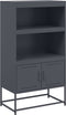 vidaXL - Hoge - kast - 68,5x38,5x123,5 - cm - staal - antracietkleurig