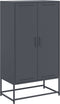 vidaXL - Hoge - kast - 68,5x38,5x123,5 - cm - staal - antracietkleurig
