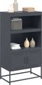 vidaXL - Hoge - kast - 68,5x38,5x123,5 - cm - staal - antracietkleurig