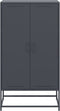 vidaXL - Hoge - kast - 68,5x38,5x123,5 - cm - staal - antracietkleurig