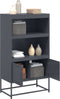 vidaXL - Hoge - kast - 68,5x38,5x123,5 - cm - staal - antracietkleurig