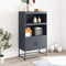 vidaXL - Hoge - kast - 68,5x38,5x123,5 - cm - staal - antracietkleurig