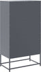 vidaXL - Hoge - kast - 68,5x38,5x123,5 - cm - staal - antracietkleurig