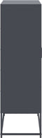 vidaXL - Hoge - kast - 68,5x38,5x123,5 - cm - staal - antracietkleurig
