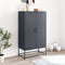 vidaXL - Hoge - kast - 68,5x38,5x123,5 - cm - staal - antracietkleurig