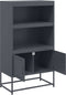vidaXL - Hoge - kast - 68,5x38,5x123,5 - cm - staal - antracietkleurig